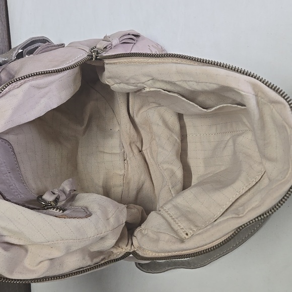 Sundance Italian Leather Boho Beige Round Studded Women's Bag - Picture 9 of 9